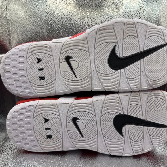 Size 15 Nike‎ Air More Uptempo University Red Black Slip On Slide FJ6035-600 main image 4